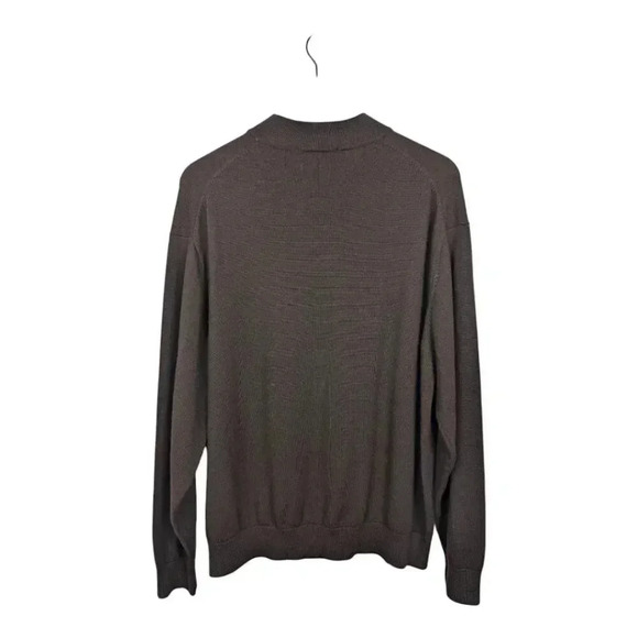 Raffi Linea Uomo Italian Extra Fine Merino Sweater, Dark Brown, XXL - Picture 3 of 10